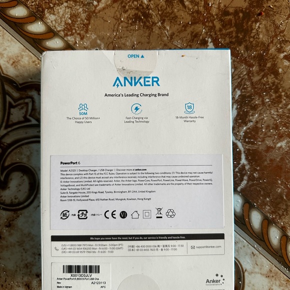 Anker Charger, 60W 6 Port Charging Station, PowerPort 6 Multi USB Charger - Picture 8 of 8